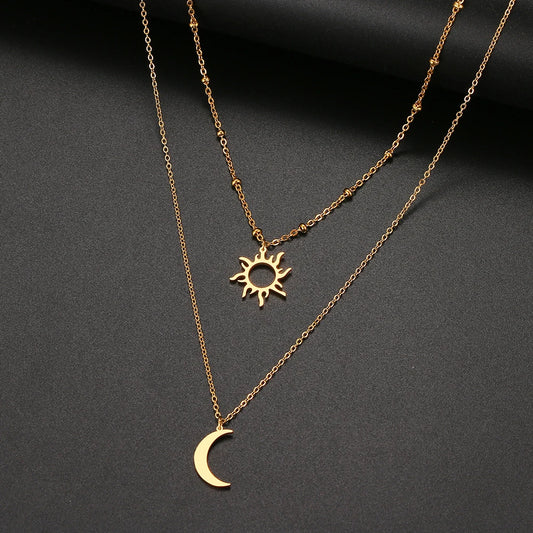 Sun & Moon Layered Necklace