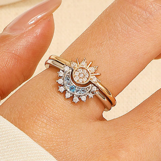 Harmony Sun & Moon Ring Set