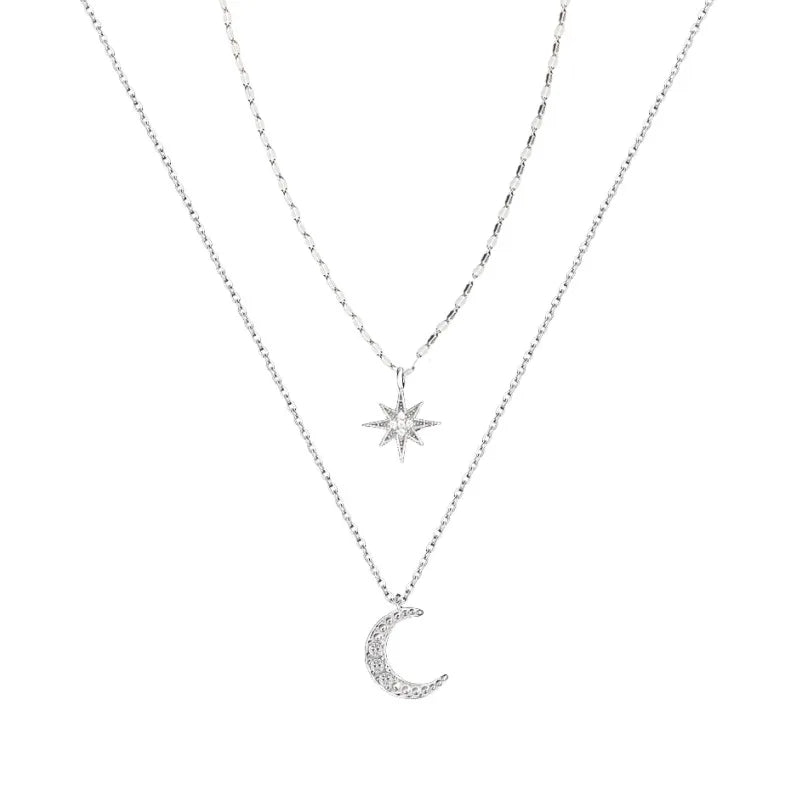 Moon & Stars Layered Necklace